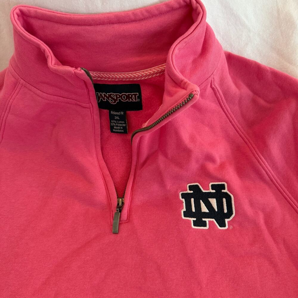 Jansport Notre Dame quarter zip size 2xl relaxed fit - Picture 3 of 3